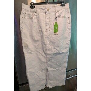 NWT Rachel Zoe Repreve High rise white maxi stretch  denim skirt sz 10.